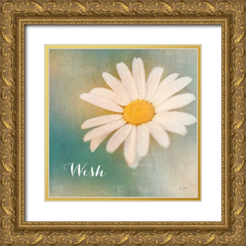 Daisy Wishes  Gold Ornate Wood Framed Art Print with Double Matting by Schlabach, Sue