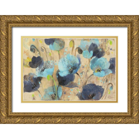 Fresh Gold Ornate Wood Framed Art Print with Double Matting by Hristova, Albena