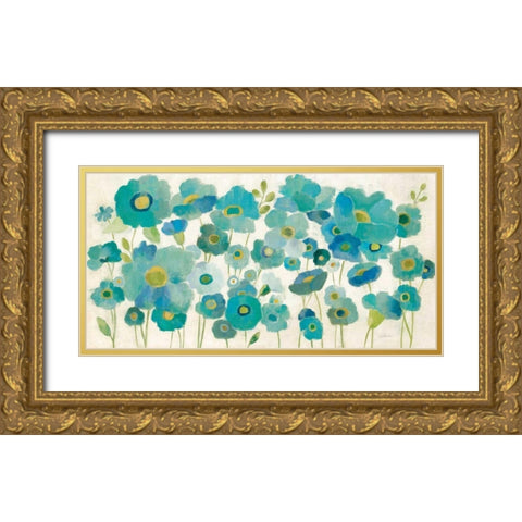 Floral Lace  Gold Ornate Wood Framed Art Print with Double Matting by Vassileva, Silvia