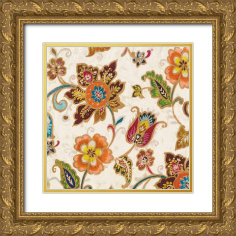 Boho Chic III Gold Ornate Wood Framed Art Print with Double Matting by Wild Apple Portfolio
