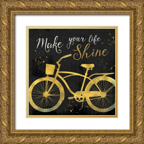 Golden Ride II Gold Ornate Wood Framed Art Print with Double Matting by Pela Studio