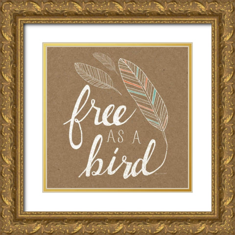 Free as a Bird  Gold Ornate Wood Framed Art Print with Double Matting by Marshall, Laura