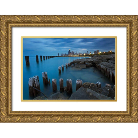 Pillars Gold Ornate Wood Framed Art Print with Double Matting by Gendreau, Katherine