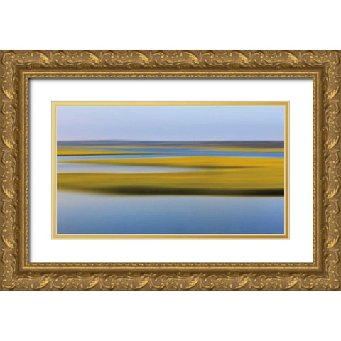 Evening Marsh Gold Ornate Wood Framed Art Print with Double Matting by Gendreau, Katherine