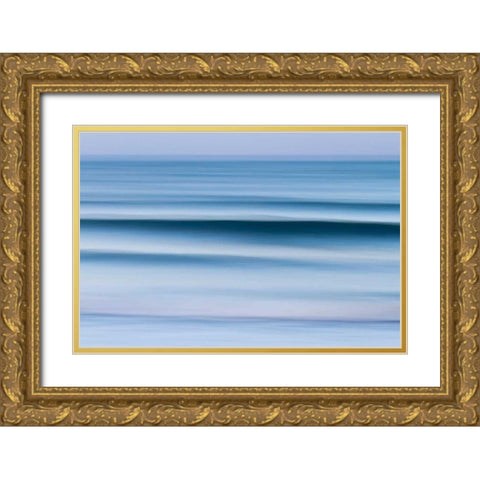 Evening Waves Gold Ornate Wood Framed Art Print with Double Matting by Gendreau, Katherine