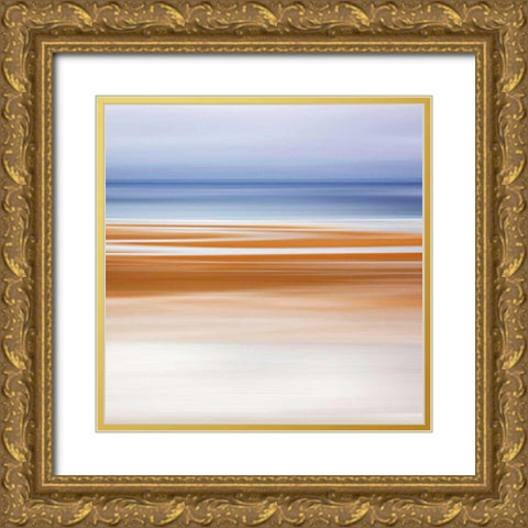 Foggy Evening at Low Tide Gold Ornate Wood Framed Art Print with Double Matting by Gendreau, Katherine
