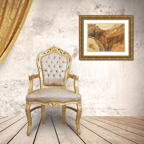 Canyon VII Gold Ornate Wood Framed Art Print with Double Matting by Hristova, Albena