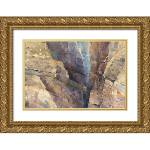 Canyon II Gold Ornate Wood Framed Art Print with Double Matting by Hristova, Albena