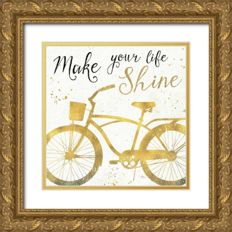 Golden Ride II Gold Ornate Wood Framed Art Print with Double Matting by Pela Studio