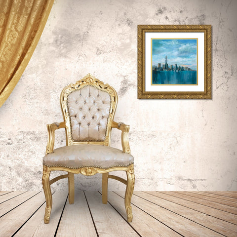 Manhattan Tower of Hope Gold Ornate Wood Framed Art Print with Double Matting by Vassileva, Silvia