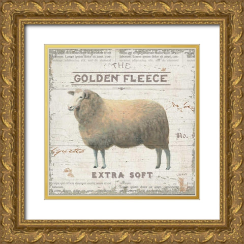 On the Farm IV Gold Ornate Wood Framed Art Print with Double Matting by Wiens James