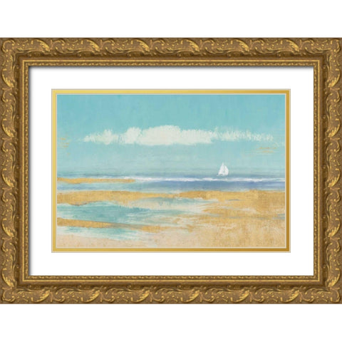 Sail Away Gold Ornate Wood Framed Art Print with Double Matting by Wiens James
