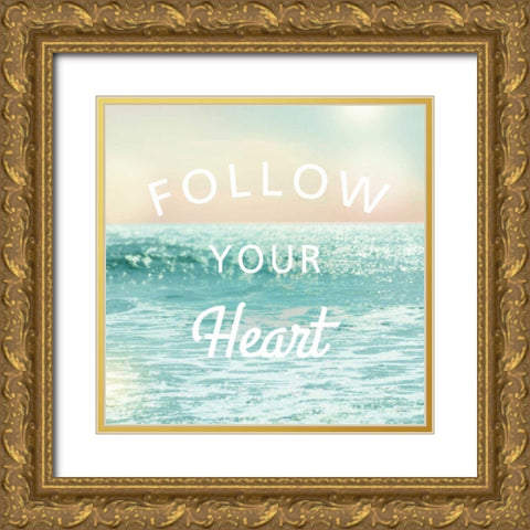 Sea Inspiration I V2 Gold Ornate Wood Framed Art Print with Double Matting by Schlabach Sue