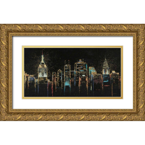 Cityscape Gold Ornate Wood Framed Art Print with Double Matting by Wiens James