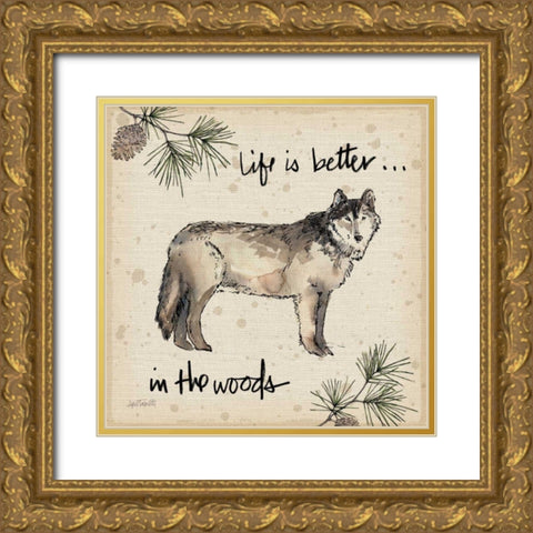 Lodge Life III Gold Ornate Wood Framed Art Print with Double Matting by Tavoletti, Anne