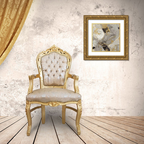 Painted Desert Neutral Gold Ornate Wood Framed Art Print with Double Matting by Vassileva, Silvia
