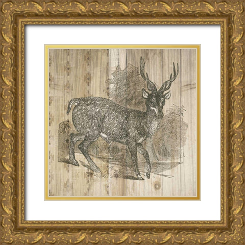 Natural History Lodge III Gold Ornate Wood Framed Art Print with Double Matting by DeNeige, Elyse