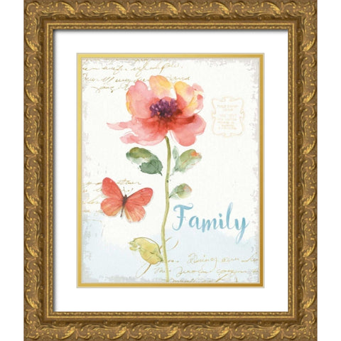 Rainbow Seeds Floral IX Family Gold Ornate Wood Framed Art Print with Double Matting by Audit, Lisa