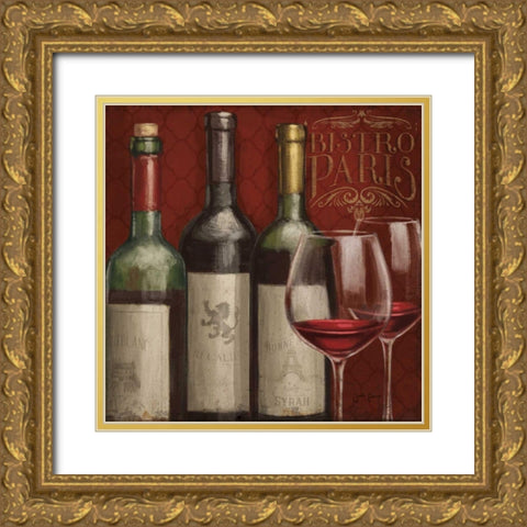 Bistro Paris III Gold Ornate Wood Framed Art Print with Double Matting by Penner, Janelle