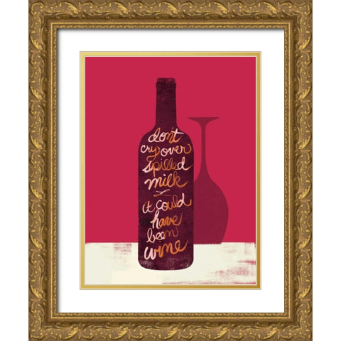 Spilled Milk Gold Ornate Wood Framed Art Print with Double Matting by Studio Bella