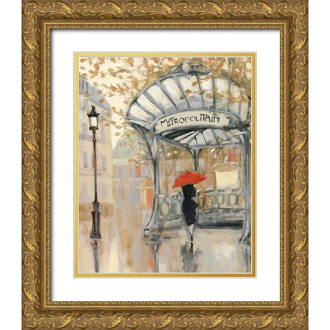 To the Metro III Gold Ornate Wood Framed Art Print with Double Matting by Purinton, Julia