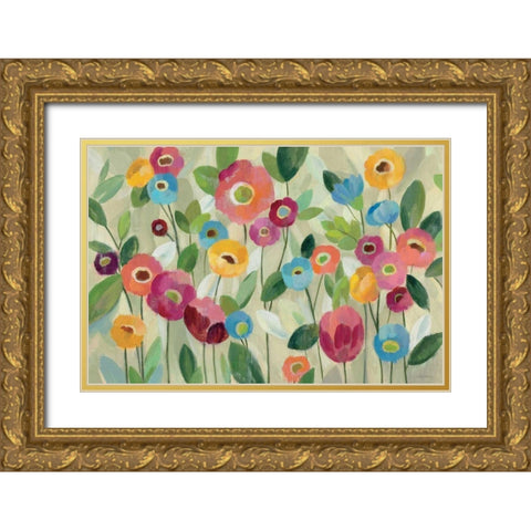 Fairy Tale Flowers V Gold Ornate Wood Framed Art Print with Double Matting by Vassileva, Silvia