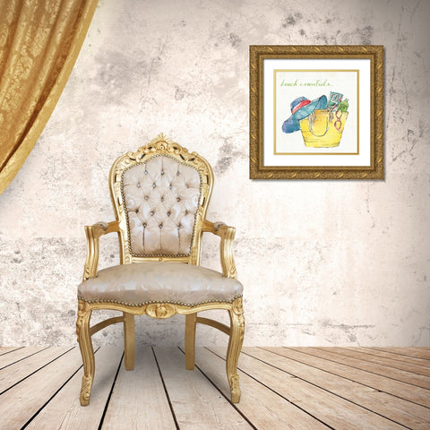 Surfs Up III Gold Ornate Wood Framed Art Print with Double Matting by Tavoletti, Anne