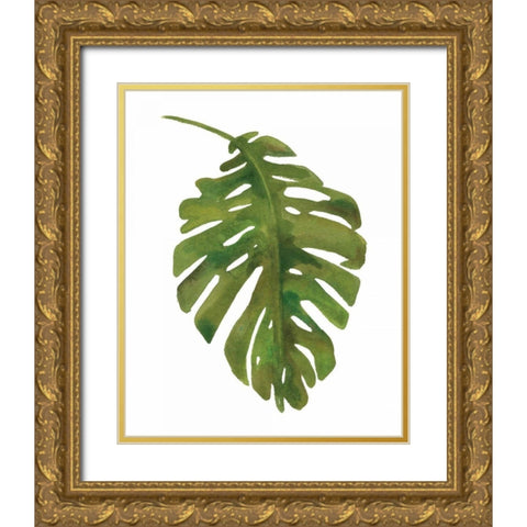 Tropical Palm I Gold Ornate Wood Framed Art Print with Double Matting by Wild Apple Portfolio