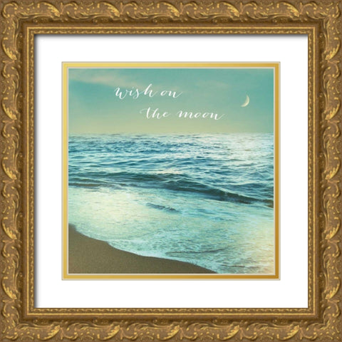 Moonrise Beach Inspiration Gold Ornate Wood Framed Art Print with Double Matting by Schlabach, Sue