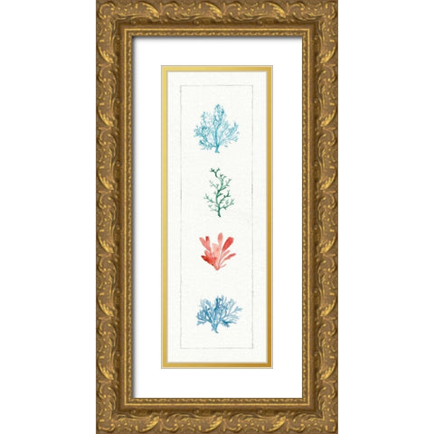Water Coral VIII Gold Ornate Wood Framed Art Print with Double Matting by Audit, Lisa