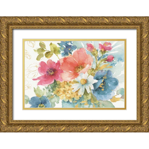 My Garden Bouquet I Gold Ornate Wood Framed Art Print with Double Matting by Audit, Lisa