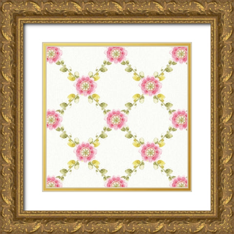 Rainbow Seeds Pattern VIII Gold Ornate Wood Framed Art Print with Double Matting by Audit, Lisa