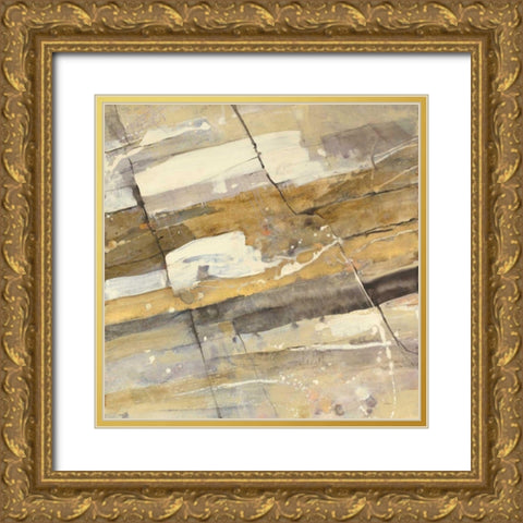 Gold Streak Gold Ornate Wood Framed Art Print with Double Matting by Hristova, Albena