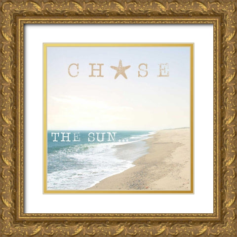 Chase the Sun Gold Ornate Wood Framed Art Print with Double Matting by Marshall, Laura