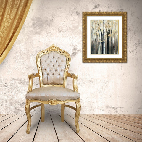 Golden Birch I Gold Ornate Wood Framed Art Print with Double Matting by Hageman, Marilyn