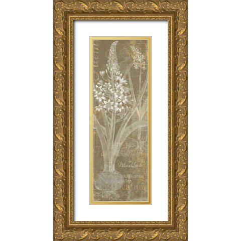 Flower Lines II Gold Ornate Wood Framed Art Print with Double Matting by Schlabach, Sue