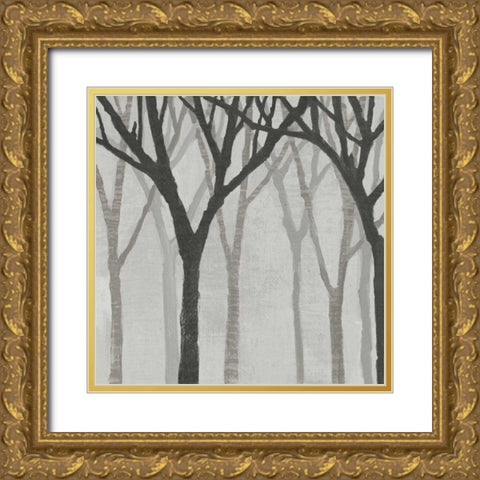 Spring Trees Greystone I Gold Ornate Wood Framed Art Print with Double Matting by Lovell, Kathrine