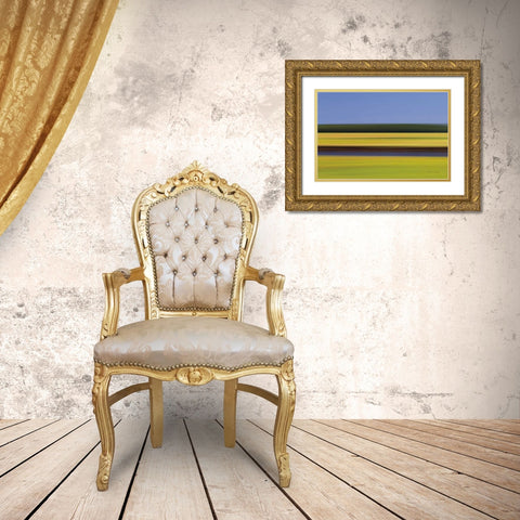 Midday Marsh Gold Ornate Wood Framed Art Print with Double Matting by Gendreau, Katherine