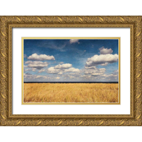 Bend in the Road Beach Gold Ornate Wood Framed Art Print with Double Matting by Gendreau, Katherine