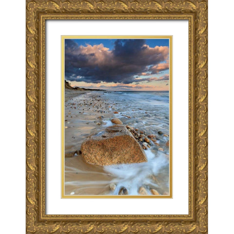 Squibnocket Sunset I Gold Ornate Wood Framed Art Print with Double Matting by Gendreau, Katherine