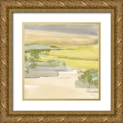 Grey Stone I Gold Ornate Wood Framed Art Print with Double Matting by Paschke, Chris