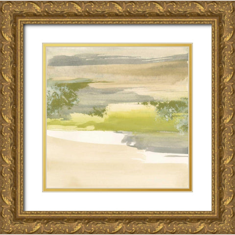Grey Stone II Gold Ornate Wood Framed Art Print with Double Matting by Paschke, Chris