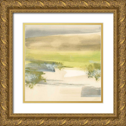 Grey Stone III Gold Ornate Wood Framed Art Print with Double Matting by Paschke, Chris