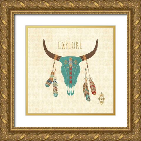 Southwest at Heart II Gold Ornate Wood Framed Art Print with Double Matting by Charron, Veronique