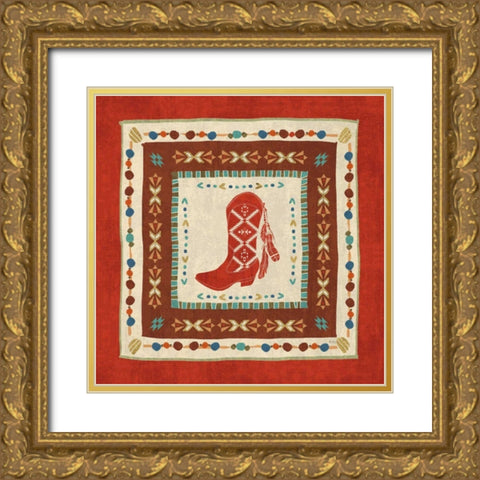 Southwest at Heart Tile II Gold Ornate Wood Framed Art Print with Double Matting by Charron, Veronique