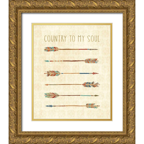 Southwest at Heart V Gold Ornate Wood Framed Art Print with Double Matting by Charron, Veronique