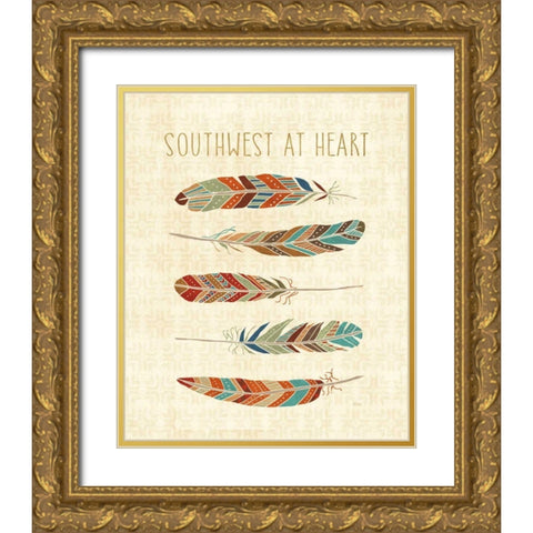 Southwest at Heart VI Gold Ornate Wood Framed Art Print with Double Matting by Charron, Veronique