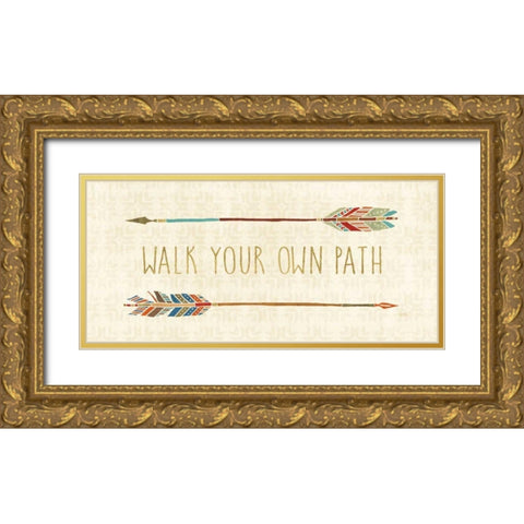 Southwest at Heart IX Gold Ornate Wood Framed Art Print with Double Matting by Charron, Veronique