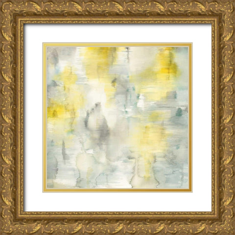 Summer Shower Gold Ornate Wood Framed Art Print with Double Matting by Nai, Danhui