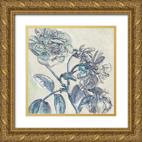 Belle Fleur I Gold Ornate Wood Framed Art Print with Double Matting by Schlabach, Sue